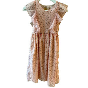 Girls Pastourelle NYC Floral Dress Size 8 Pink